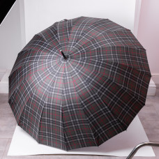 Класична парасолька-тростина напівавтомат з поліестеру 16 спиць діаметр 117 см Зелена HP-23-4GR (LG-HP-23-4GR)