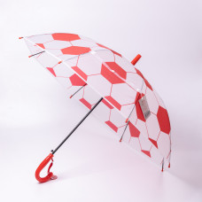 Класична дитяча парасолька-тростина напівавтомат з поліестеру 8 спиць діаметр 82 см Червона HP-23-9R (LG-HP-23-9R)