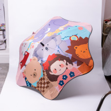 Парасолька дитяча механічна елегантна з принтом міцна надійна з поліестеру діаметр 90 см Фіолетовий HP-23-13V (LG-HP-23-13V)