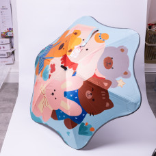 Парасолька дитяча механічна елегантна з принтом міцна надійна з поліестеру діаметр 90 см HP-23-13R (LG-HP-23-13R)