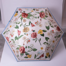 Парасолька механічна елегантна з принтом міцна надійна з поліестеру діаметр 99 см Синій HP-23-15BL (LG-HP-23-15BL)