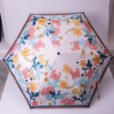 Парасолька механічна елегантна з принтом міцна надійна з поліестеру діаметр 99 см Помаранчевий HP-23-15O (LG-HP-23-15O)