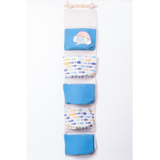 Підвісний органайзер на 5 відділень 20×58 (см) Синій HP-41-13BL (LG-HP-41-13BL)