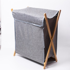 Кошик для білизни на підставці 52×30×60 (см) м'який Сірий HP-41-17 (LG-HP-41-17)