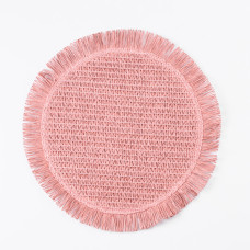 Серветка сервірувальна на стіл кругла Ø38 (см) під тарілки Рожева HP-35-7P (LG-HP-35-7P)