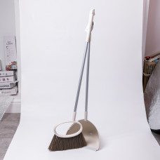 Набір віник і совок на довгій ручці для підлоги 25×25×95 (см) Білий HP-45-1W (LG-HP-45-1W)