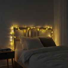 Новорічна кімнатна гірлянда нитка 6 м 50 LED білий провід Жовтий W50LED6MWY (LG-W50LED6MWY)