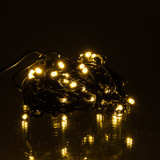 Новорічна кімнатна гірлянда нитка 6 м 50 LED чорний провід Жовтий W50LED6MBY (LG-W50LED6MBY)