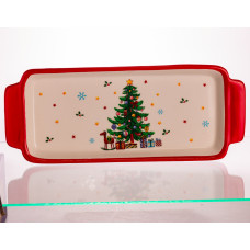 Блюдо сервірувальне новорічне для закусок 39×15×2 (см) з порцеляни CR-1-1 (LG-CR-1-1) Блюдо сервірувальне новорічне для закусок 39×15×2 (см) з порцеляни CR-1-1 (LG-CR-1-1)