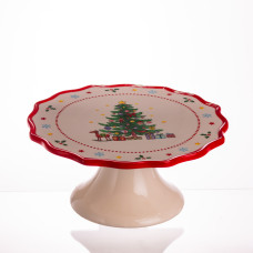 Тортівниця порцелянова на ніжці New Year Ø21 (см) CR-1-6 (LG-CR-1-6)