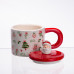 Новорічна порцелянова чашка з кришкою Merry Christmas 350 (мл) CR-1-20 (LG-CR-1-20)