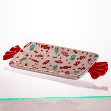 Блюдо сервірувальне Merry Christmas 35×12.5 (см) прямокутне з ручками з порцеляни CR-1-29 (LG-CR-1-29) Блюдо сервірувальне Merry Christmas 35×12.5 (см) прямокутне з ручками з порцеляни CR-1-29 (LG-CR-1-29)