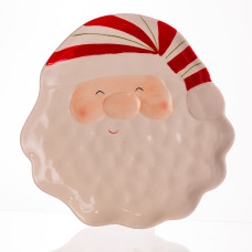 Новорічна тарілка з порцеляни Санта 25×25 (см) CR-1-31 (LG-CR-1-31)