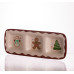 Менажниця порцелянова Merry Christmas на 3 секції 30×11×2.5 (см) прямокутна CR-1-41 (LG-CR-1-41)