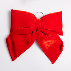 Оксамитовий бант для декору на ялинку 45×50 (см) Червоний CR-2-14 (LG-CR-2-14)