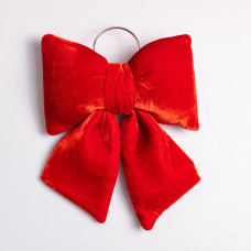 Оксамитовий бант для декору на ялинку 25×35 (см) Червоний CR-2-16 (LG-CR-2-16)