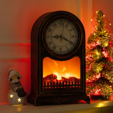 Декоративний камін-годинник LED-підсвічування USB 14.5×12×27 (см) CR-3-5 (LG-CR-3-5)
