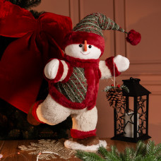 Новорічна фігурка Сніговик з шишкою 40×33×74 (см) CR-4-13 (LG-CR-4-13)