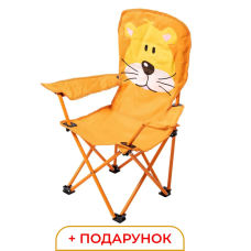 Крісло туристичне для дитини 34х58х65 см з підстаканником Помаранчевий SJ-0065O (LG-SJ-0065O)
