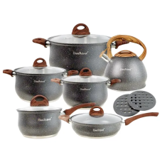 Набір посуду Haus Roland преміальний з антипригарним покриттям і чайником HP33530G (LG-HP33530G)