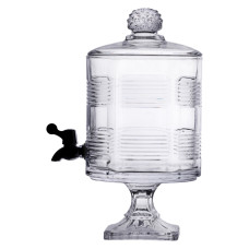 Лимонадниця з краном на підставці скляна 4,5 л прозора HP-19-2 (LG-HP-19-2) Лимонадниця з краном на підставці скляна 4,5 л прозора HP-19-2 (LG-HP-19-2)