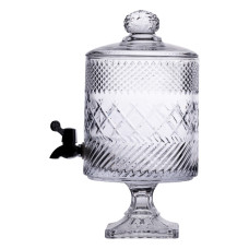 Лимонадниця з краном на підставці скляна 4,5 л HP-19-4 (LG-HP-19-4) Лимонадниця з краном на підставці скляна 4,5 л HP-19-4 (LG-HP-19-4)