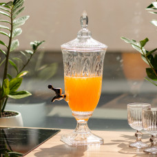 Лимонадниця з краном на ніжці скляна для напоїв 2 л 46 см HP-19-15 (LG-HP-19-15) Лимонадниця з краном на ніжці скляна для напоїв 2 л 46 см HP-19-15 (LG-HP-19-15)