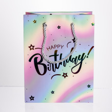 Набір подарункових пакетів з паперу 12 (шт) Happy Birthday 18×10×23 (см) HP-10359-15 (LG-HP-10359-15)