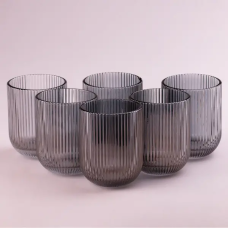 Набір склянок 6 шт скляні склянки 250 мл Сірий HP-19-7112G (LG-HP-19-7112G)