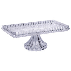 Тортівниця прямокутна на ніжці 33×17×13.5 (см) скляна HP-19-146C (LG-HP-19-146C)