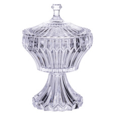 Цукерниця на ніжці з кришкою 17×27 см кругла HP-19-149RB (LG-HP-19-149RB)