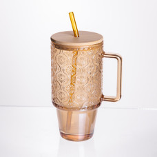 Скляна чашка з кришкою і трубочкою 750 мл Коричнева HP-19-50NR (LG-HP-19-50NR) Скляна чашка з кришкою і трубочкою 750 мл Коричнева HP-19-50NR (LG-HP-19-50NR)