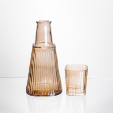 Глечик 1 літр зі склянкою 1 шт по 200 мл Коричневий HP-19-PYF-2 (LG-HP-19-PYF-2)