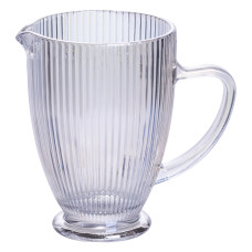 Глечик скляний 1,2 л ребристий фігурний HP7118RB (LG-HP7118RB)