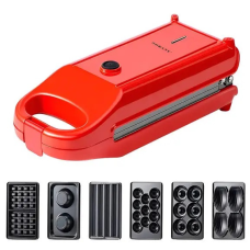 Мультипекар 6 в 1 Sokany SK-BBQ-836 700 Вт антипригарне покриття Червоний (LG-SK-BBQ-836)