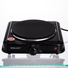 Настільна електрична плита SOKANY SK-5109 на одну конфорку 1000Вт Чорна (LG-SK-5109)
