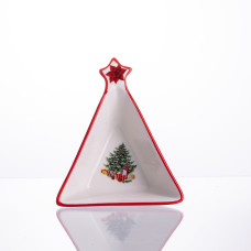 Піала новорічна з порцеляни у формі ялинки на Різдво 15×12×4 (см) HP-SDHK-15 (LG-HP-SDHK-15)