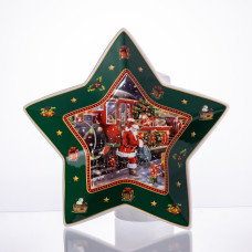 Сервірувальне новорічне блюдо для закусок Santa 25,5 (см) з порцеляни HP-SDHK-20 (LG-HP-SDHK-20) Сервірувальне новорічне блюдо для закусок Santa 25,5 (см) з порцеляни HP-SDHK-20 (LG-HP-SDHK-20)