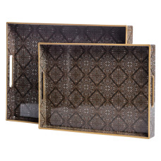 Набір прямокутних підносів для подачі їжі 2 (шт) 40×30×4 (см) HP-HK-14 (LG-HP-HK-14)