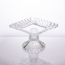 Тортівниця скляна квадратна на ніжці, 16×16 см прозора 64486-15 (LG-64486-15) Тортівниця скляна квадратна на ніжці, 16×16 см прозора 64486-15 (LG-64486-15)