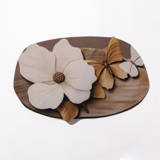 Килимок для ванної кімнати з 3D-ефектом Petal Relief 58*38 см діатомітовий Коричневий HP-42-35 (LG-HP-42-35)