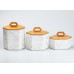 Набір банок для сипучих продуктів 3 шт 19 см *16 см* 11.5 см білий HP276 (LG-2183918398)