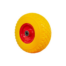 Колесо полиуретановое Englebert 4.00-4 с осью 20мм желтое Колесо полиуретановое Englebert 4.00-4 с осью 20мм желтое