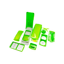 Многофункциональная овощерезка 12-в-1 с контейнером 260х120х95мм Многофункциональная овощерезка 12-в-1 с контейнером 260х120х95мм