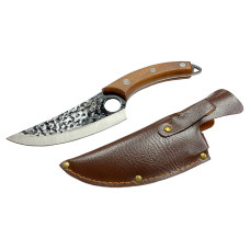 Нож кухонный Satori 27 см из нержавеющей стали с деревянной ручкой и чехлом