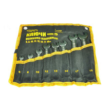 Набор рожково-накидных ключей Mastertool - 8 шт. (6-19 мм) холоднокатанный (72-0108) Набор рожково-накидных ключей Mastertool - 8 шт. (6-19 мм) холоднокатанный (72-0108)