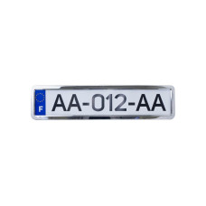 Рамка номерного знака 12Atelie - металлическая хром (951621)
