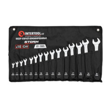 Набор рожково-накидных ключей Intertool - 15 шт. (6-22 мм) Storm XT-1005 (XT-1005) Набор рожково-накидных ключей Intertool - 15 шт. (6-22 мм) Storm XT-1005 (XT-1005)