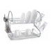 Сушилка для посуды двоярусная Kamille 0764s - 55х24,5х36см Белая (DR-000073711)
