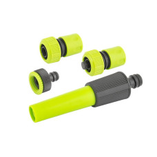 Набор для полива Mastertool - 1 насадка x 1 адаптер x 2 коннектора (4 шт.) (92-9339)